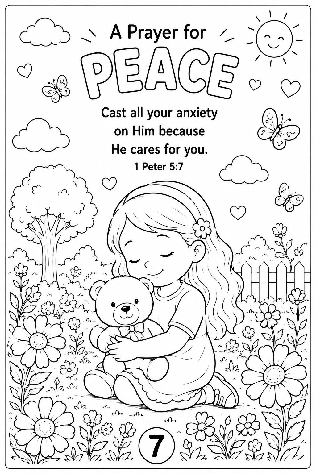 Pray Every Day Colouring Book | Christian Printable Activity Book for Kids | 20 PNG Pages | Bible Verses & Prayer Activities | Ages 4–12