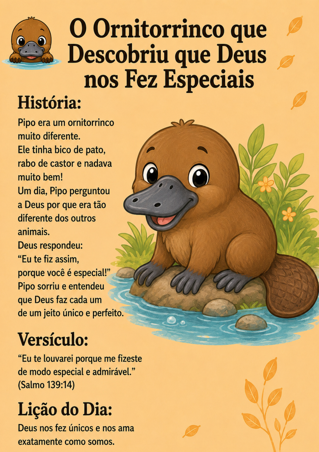 ARCA DE NOÉ KIDS 
Livro de história sobre Deus e os animais Volume 1