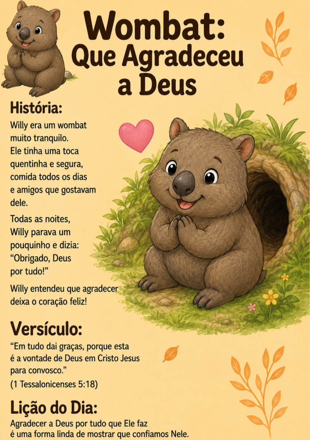 ARCA DE NOÉ KIDS 
Livro de história sobre Deus e os animais Volume 1