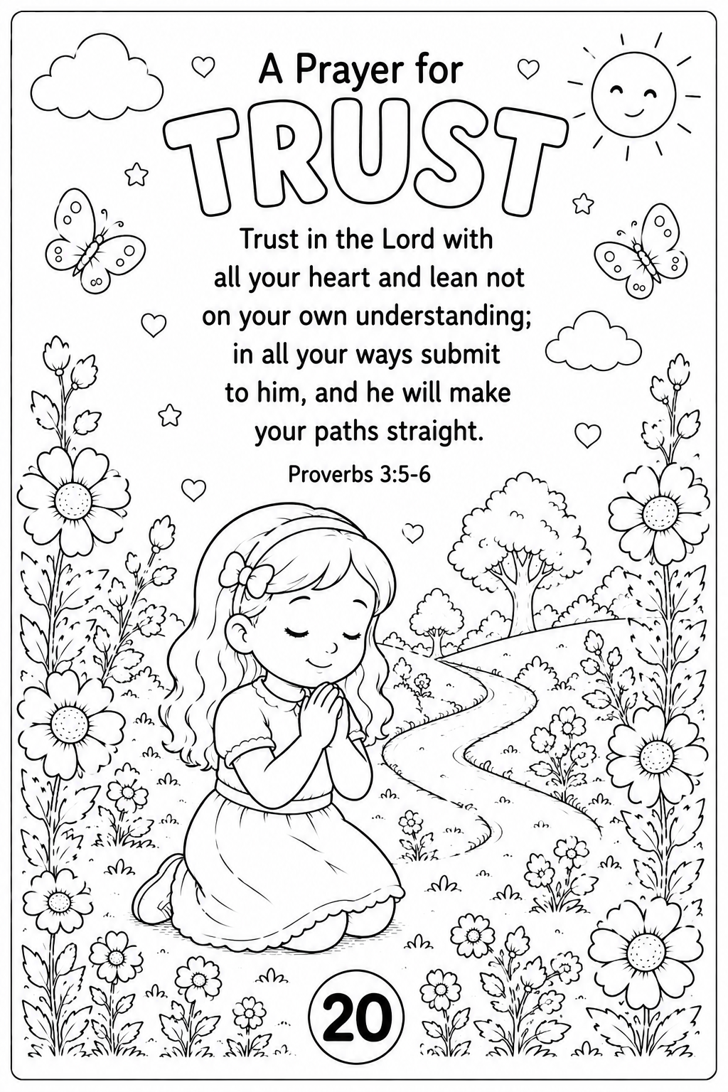 Pray Every Day Colouring Book | Christian Printable Activity Book for Kids | 20 PNG Pages | Bible Verses & Prayer Activities | Ages 4–12