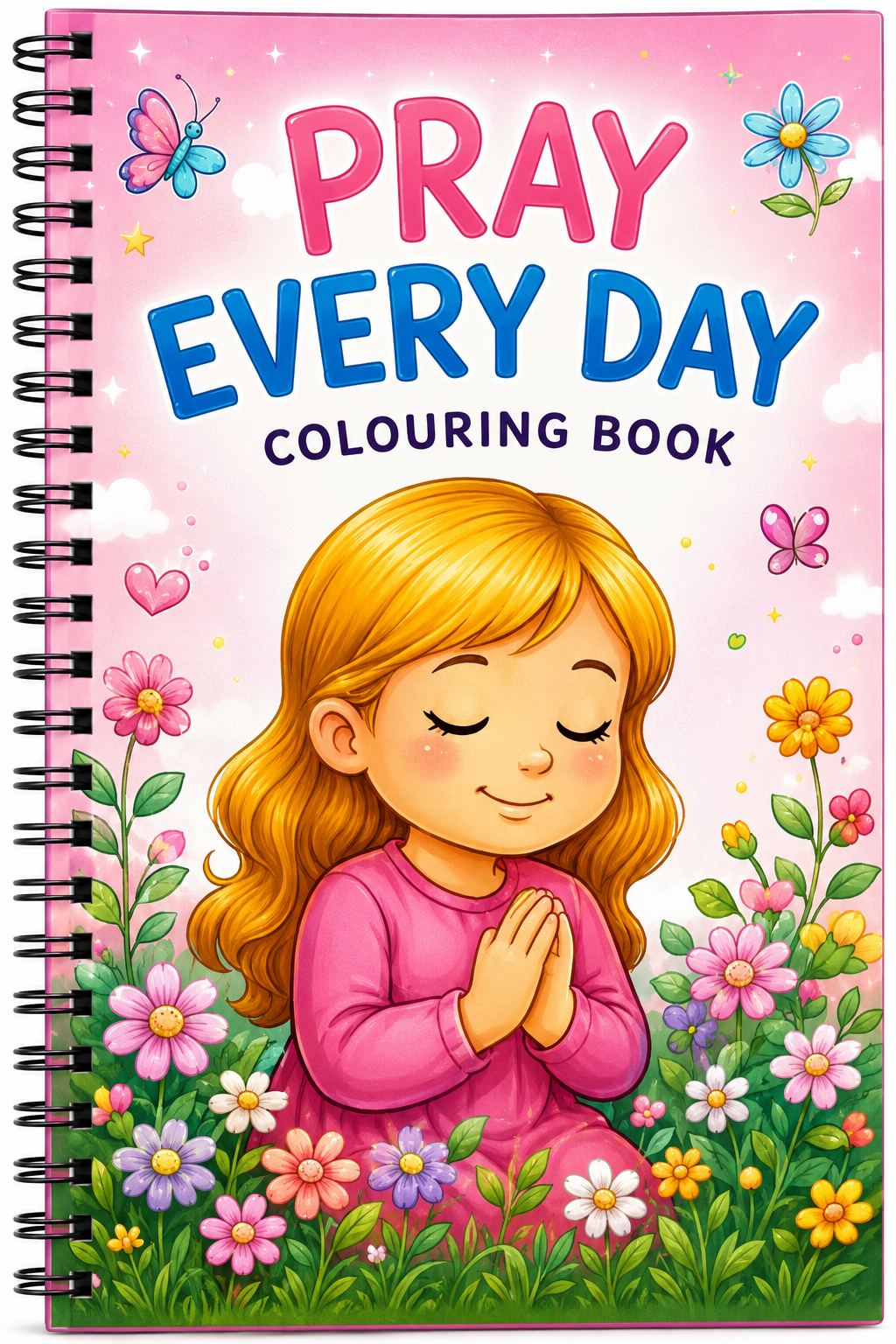 Pray Every Day Colouring Book | Christian Printable Activity Book for Kids | 20 PNG Pages | Bible Verses & Prayer Activities | Ages 4–12