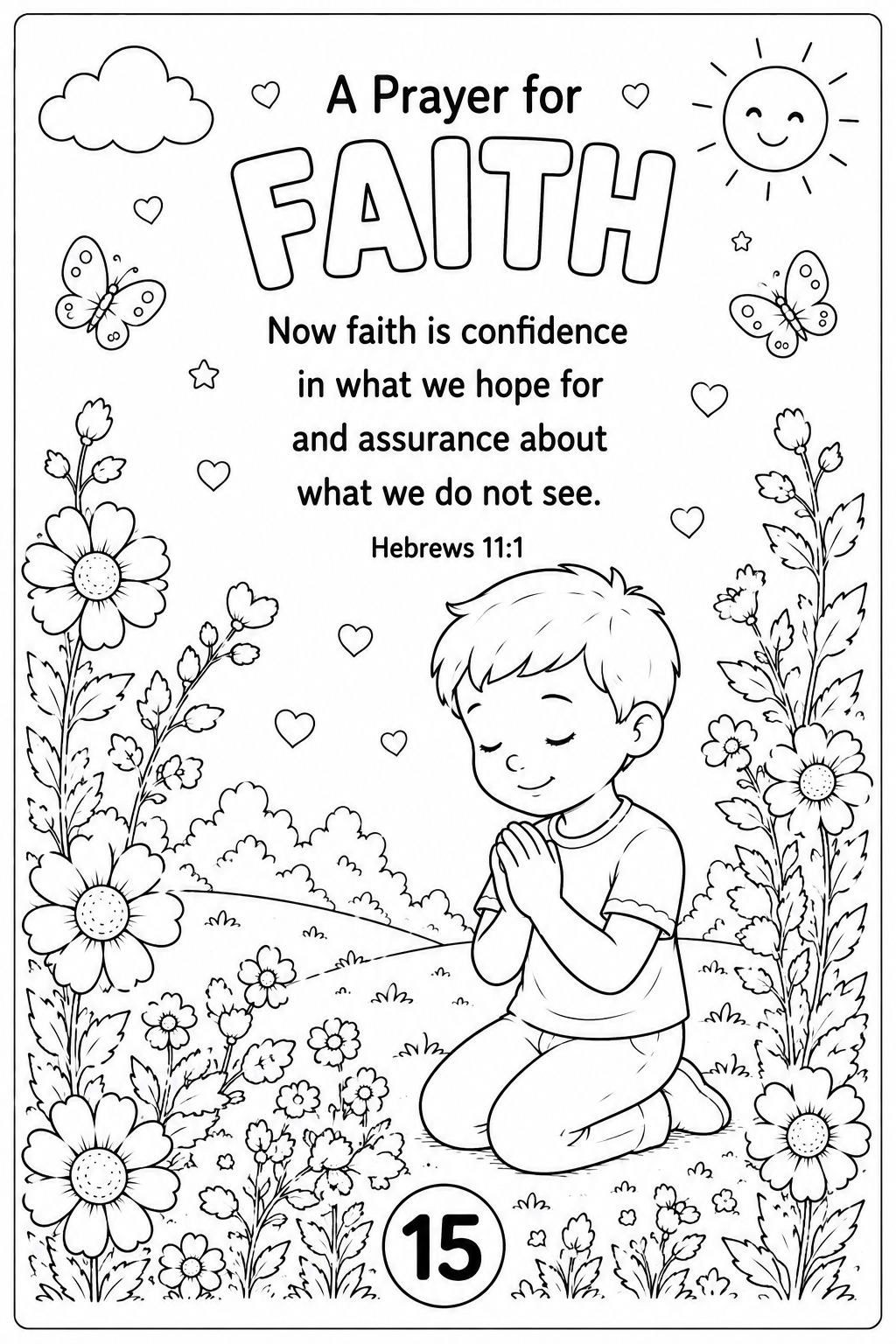 Pray Every Day Colouring Book | Christian Printable Activity Book for Kids | 20 PNG Pages | Bible Verses & Prayer Activities | Ages 4–12