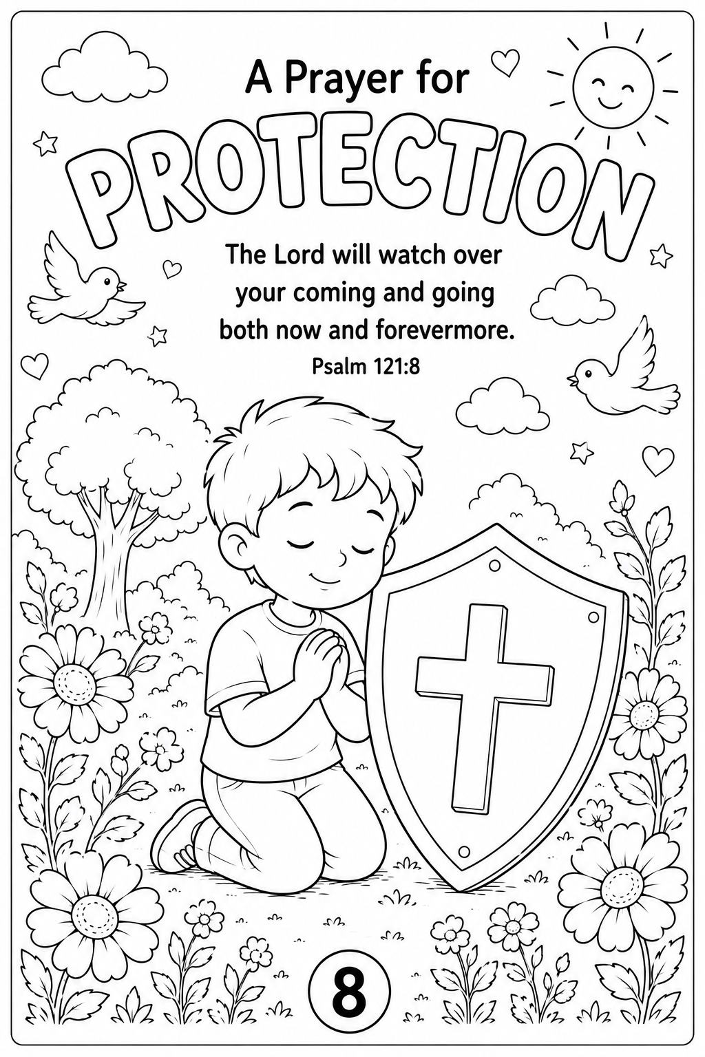 Pray Every Day Colouring Book | Christian Printable Activity Book for Kids | 20 PNG Pages | Bible Verses & Prayer Activities | Ages 4–12