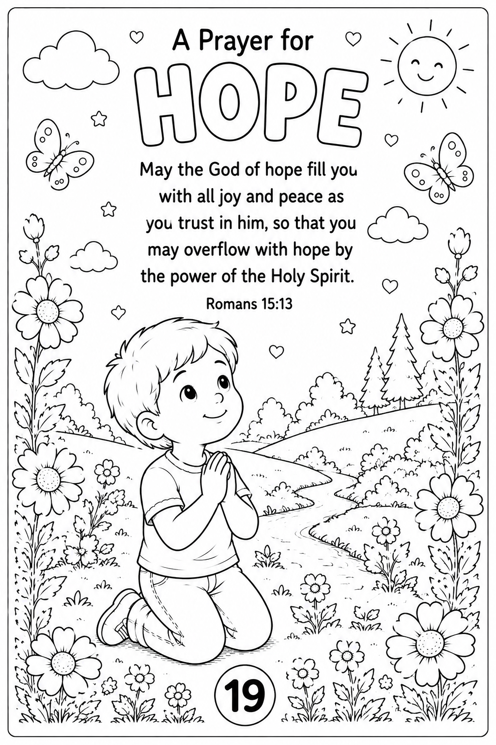 Pray Every Day Colouring Book | Christian Printable Activity Book for Kids | 20 PNG Pages | Bible Verses & Prayer Activities | Ages 4–12