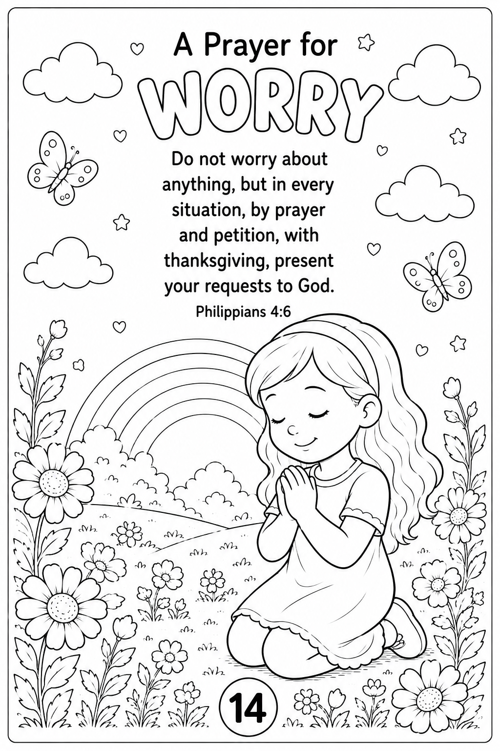 Pray Every Day Colouring Book | Christian Printable Activity Book for Kids | 20 PNG Pages | Bible Verses & Prayer Activities | Ages 4–12