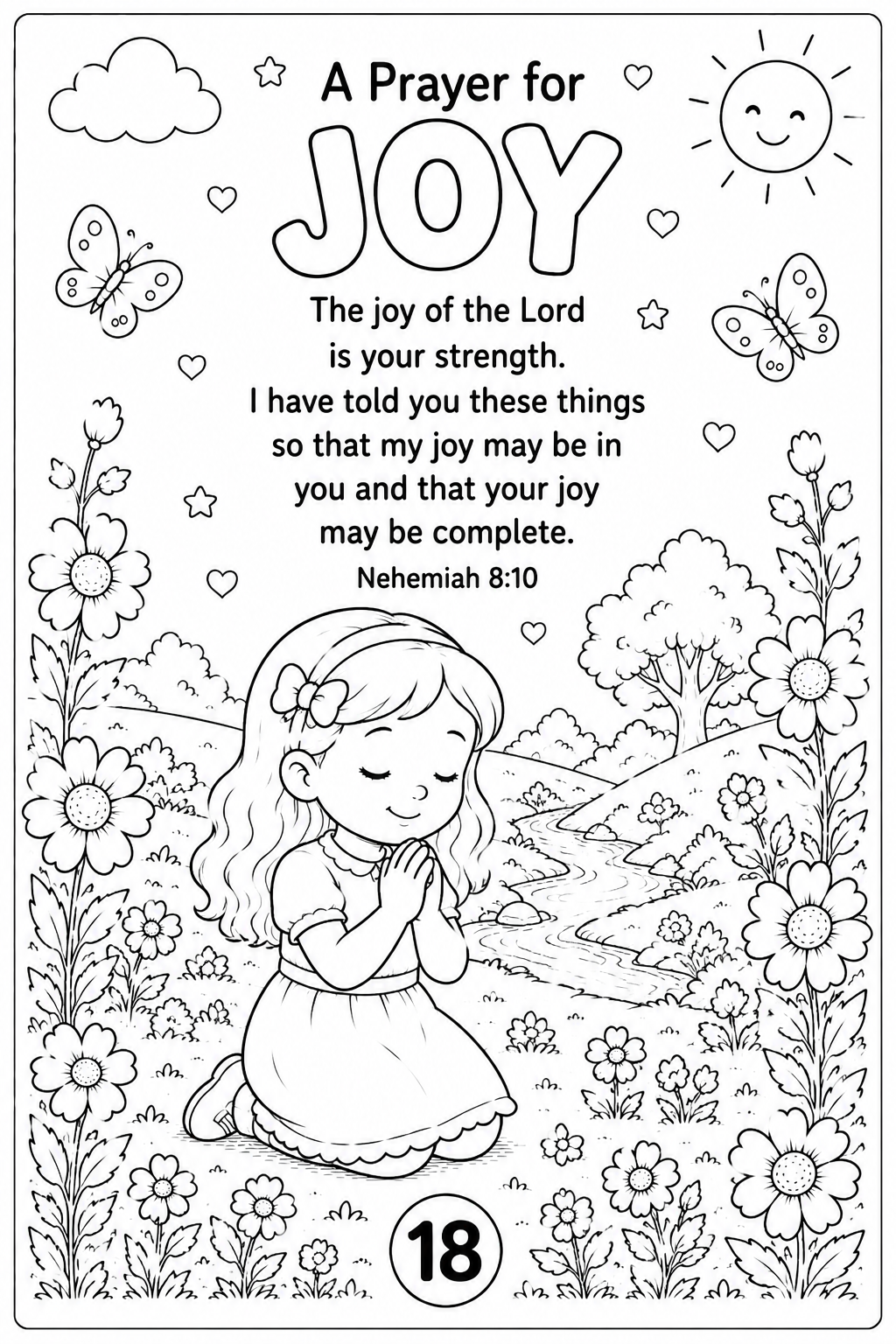 Pray Every Day Colouring Book | Christian Printable Activity Book for Kids | 20 PNG Pages | Bible Verses & Prayer Activities | Ages 4–12