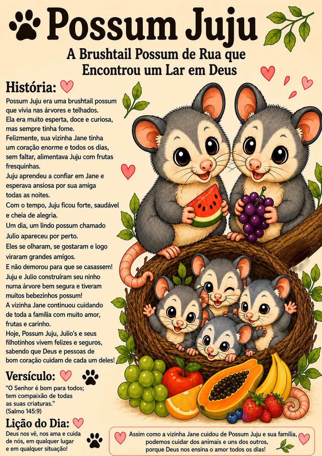 ARCA DE NOÉ KIDS 
Livro de história sobre Deus e os animais Volume 1