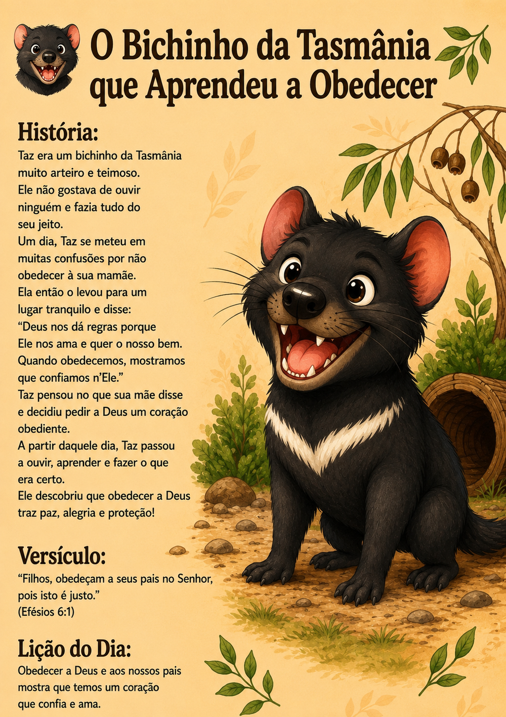 ARCA DE NOÉ KIDS 
Livro de história sobre Deus e os animais Volume 1