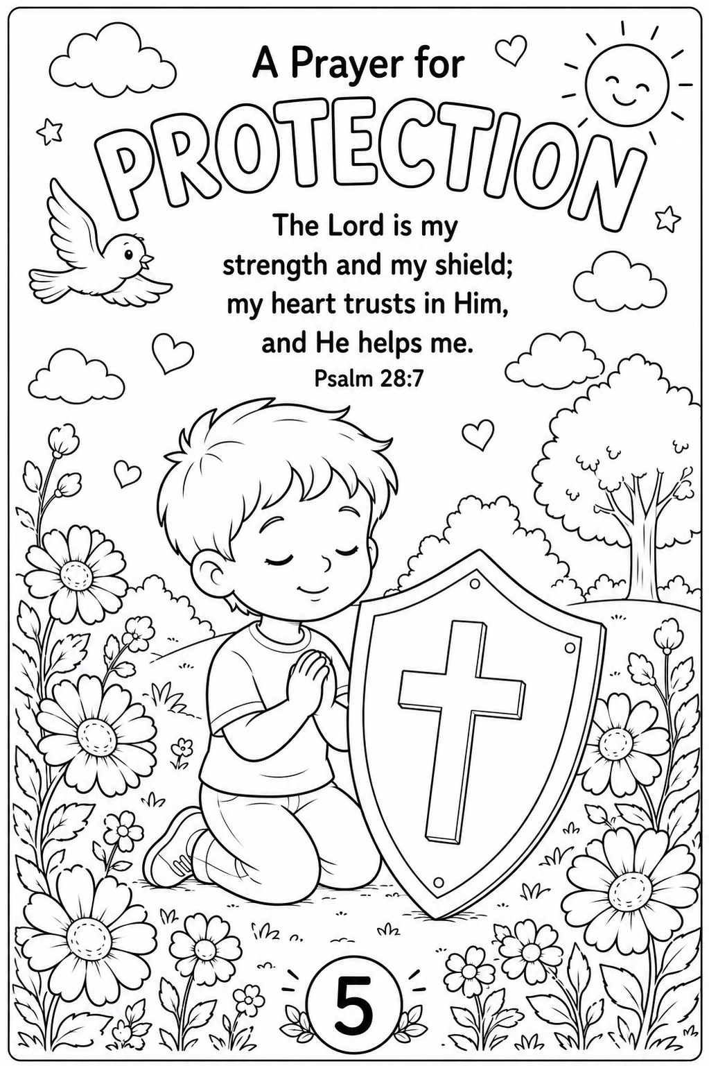 Pray Every Day Colouring Book | Christian Printable Activity Book for Kids | 20 PNG Pages | Bible Verses & Prayer Activities | Ages 4–12