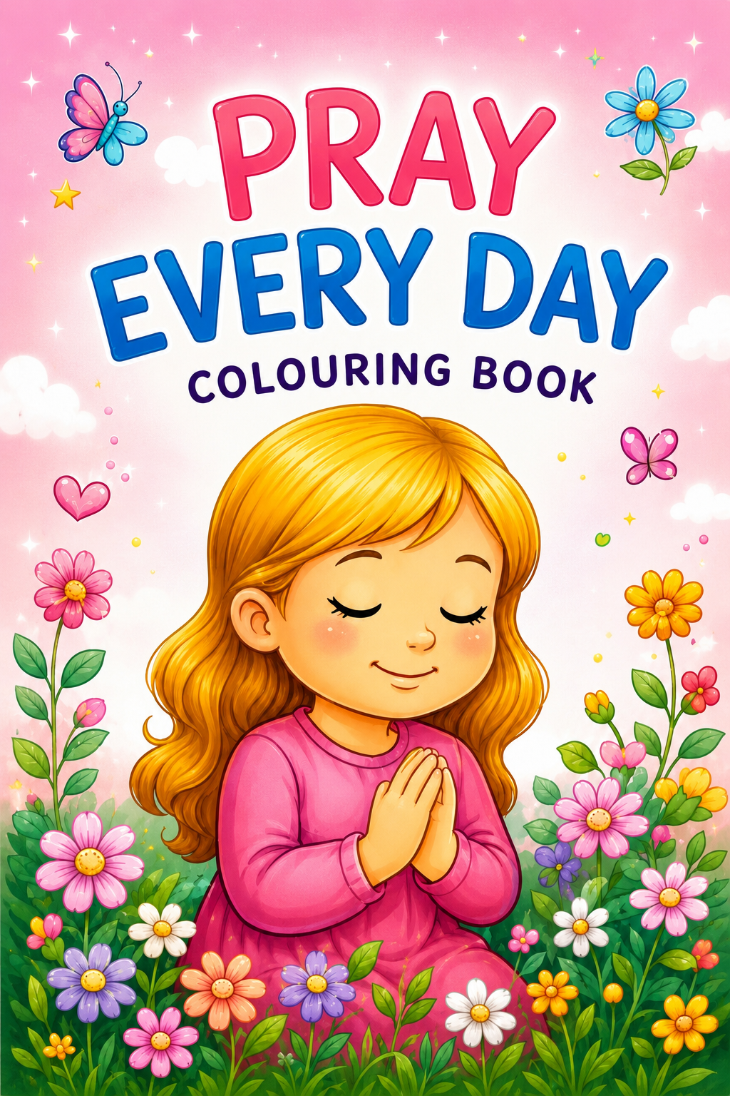 Pray Every Day Colouring Book | Christian Printable Activity Book for Kids | 20 PNG Pages | Bible Verses & Prayer Activities | Ages 4–12